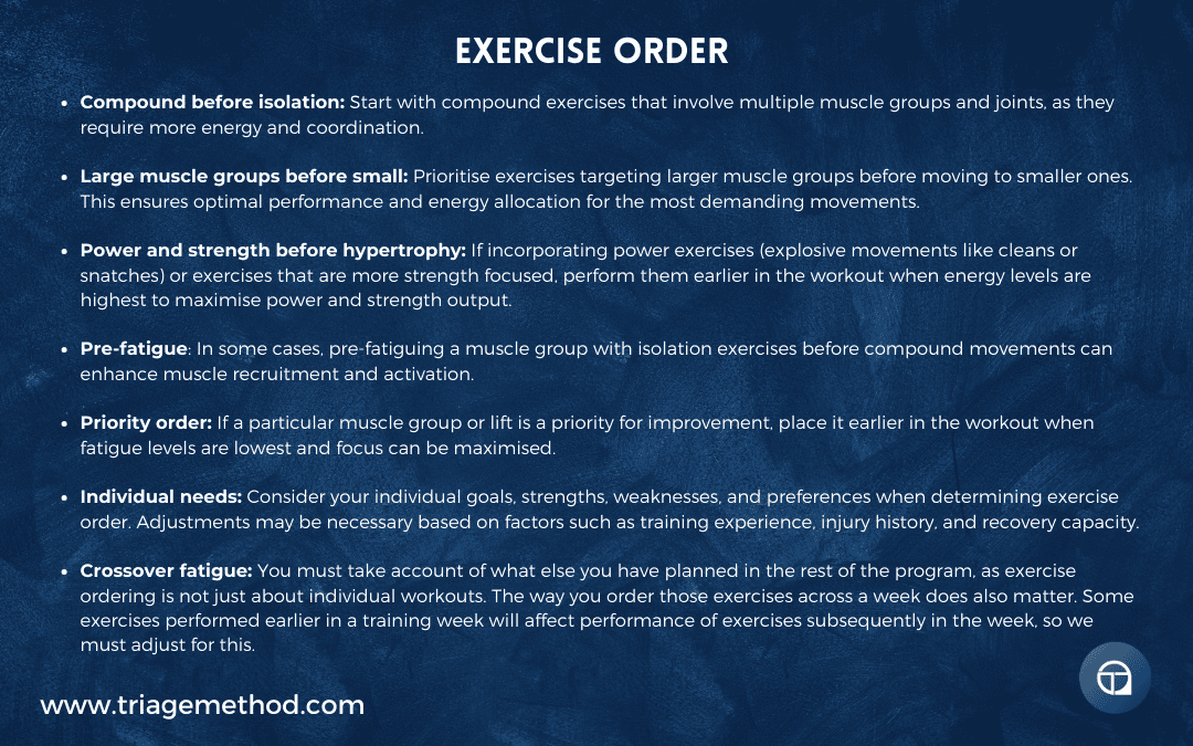 exercise order